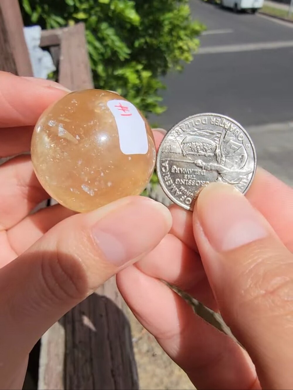 (#1) NEW 29.1MM OPTICAL CALCITE SPHERE